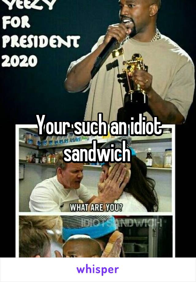 Your such an idiot sandwich 