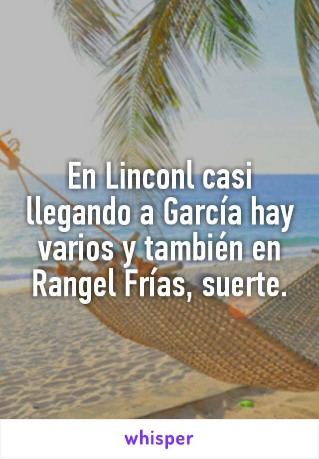 En Linconl casi llegando a García hay varios y también en Rangel Frías, suerte.