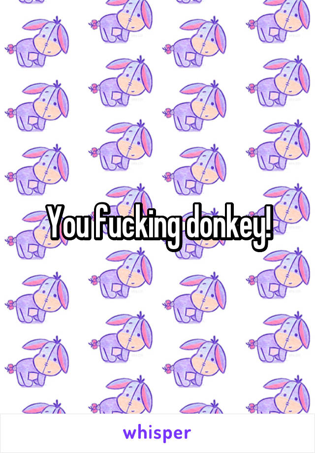 You fucking donkey!