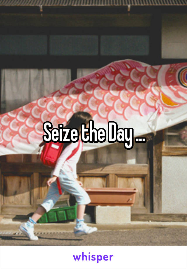 Seize the Day ...