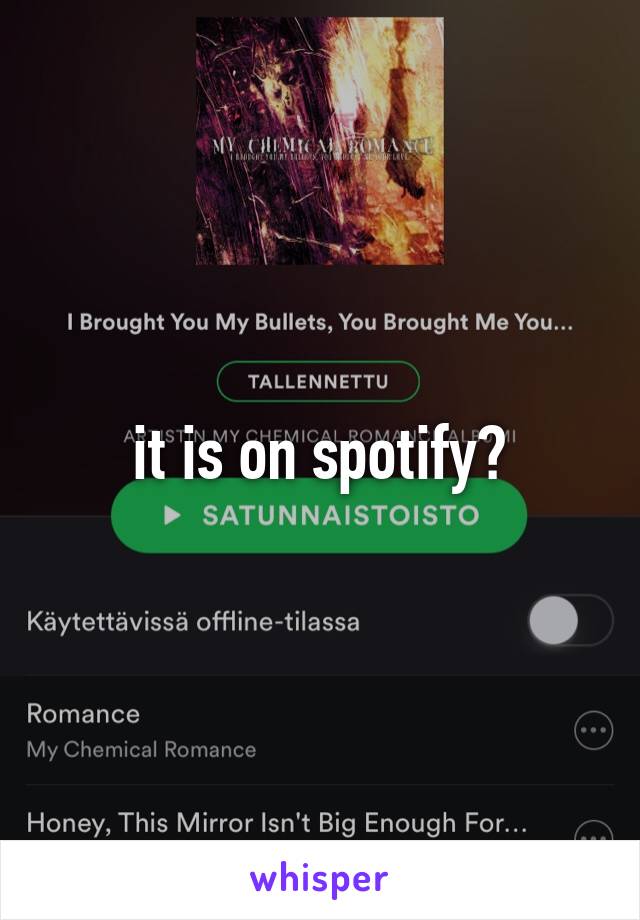 it is on spotify?