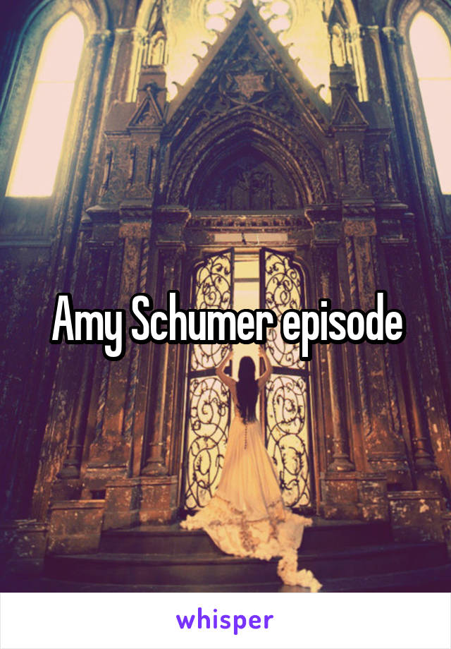 Amy Schumer episode