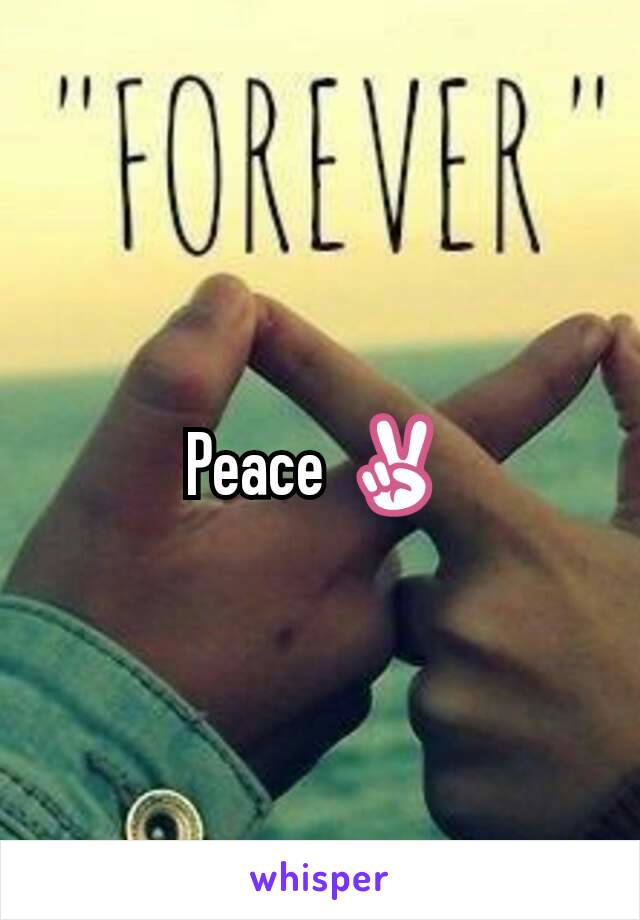 Peace ✌