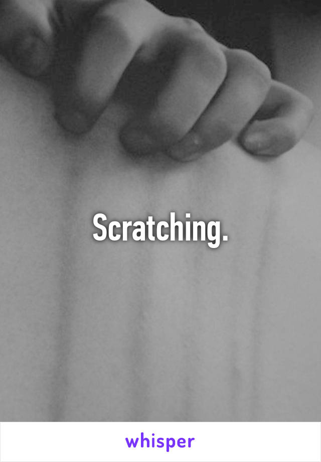 Scratching.