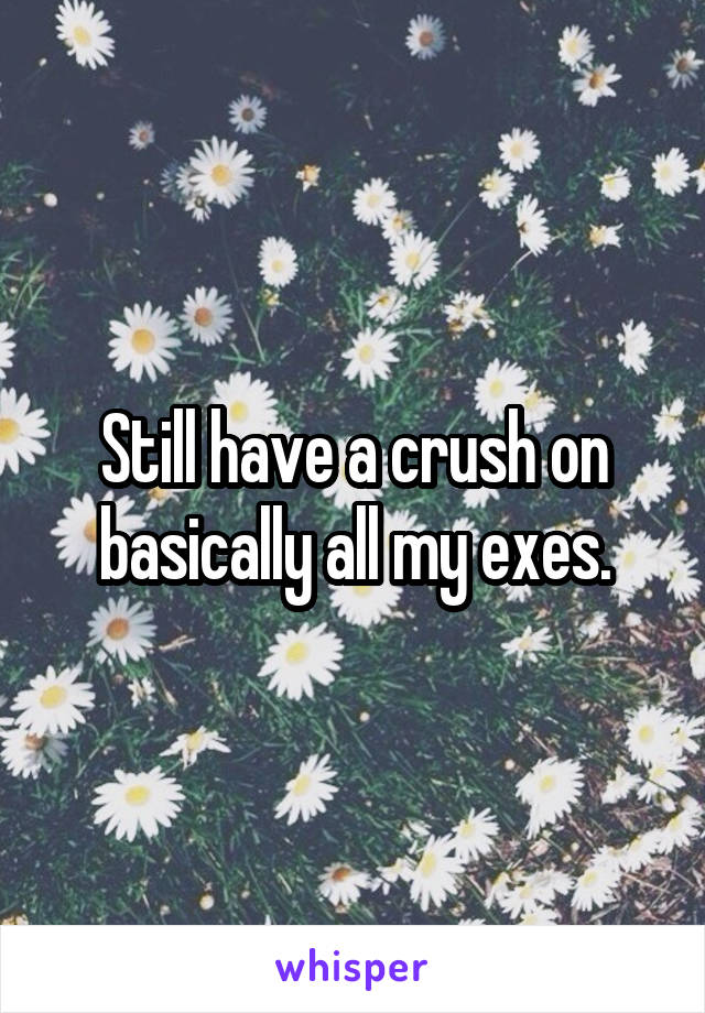 Still have a crush on basically all my exes.