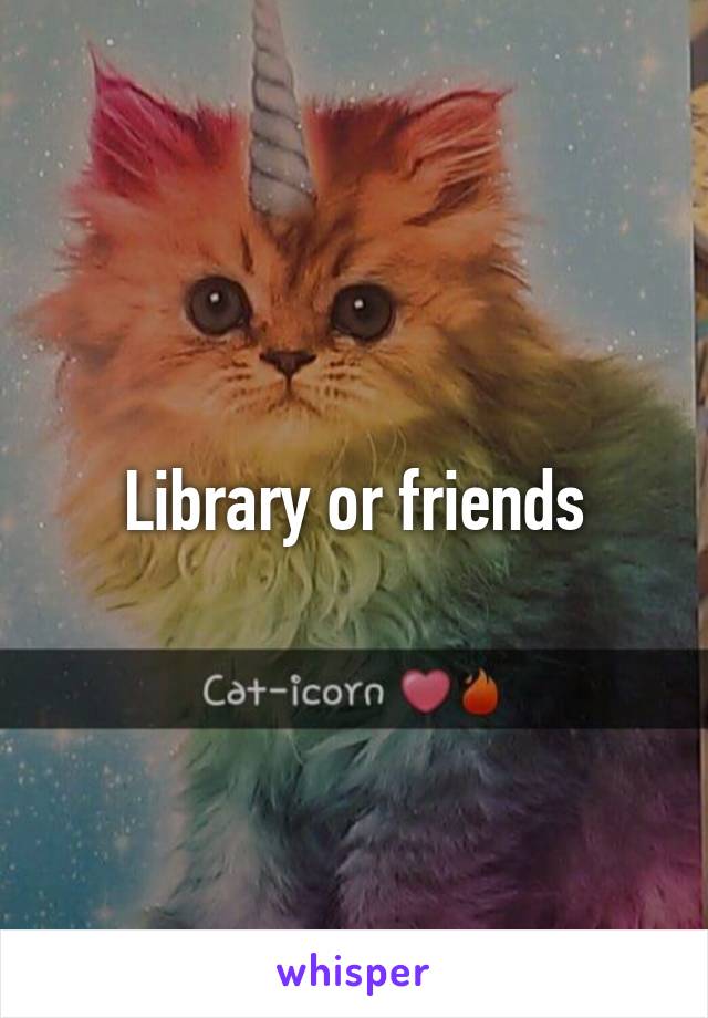 Library or friends