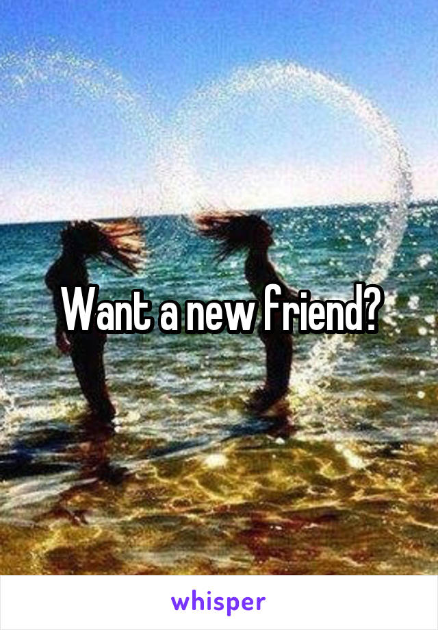 Want a new friend?