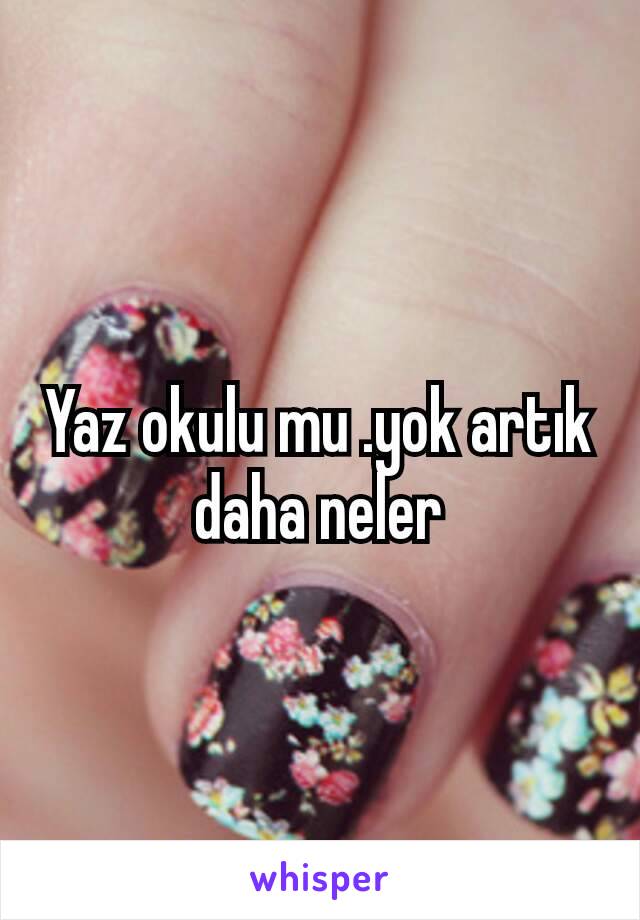 Yaz okulu mu .yok artık daha neler