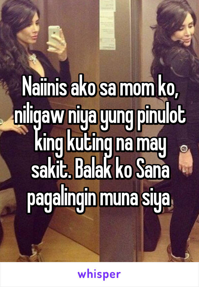 Naiinis ako sa mom ko, niligaw niya yung pinulot king kuting na may sakit. Balak ko Sana pagalingin muna siya 