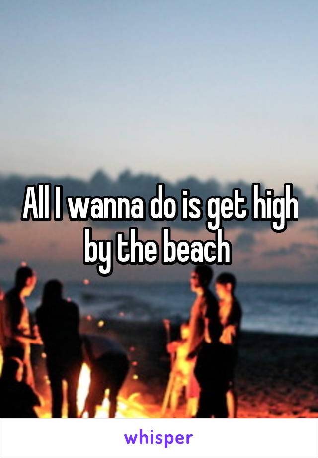 All I wanna do is get high by the beach 