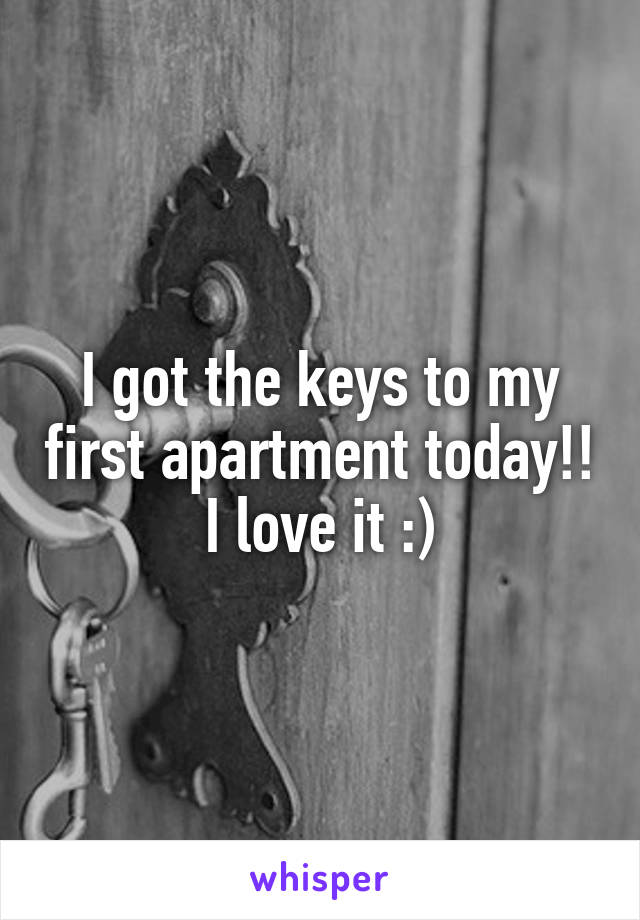 I got the keys to my first apartment today!!
I love it :)