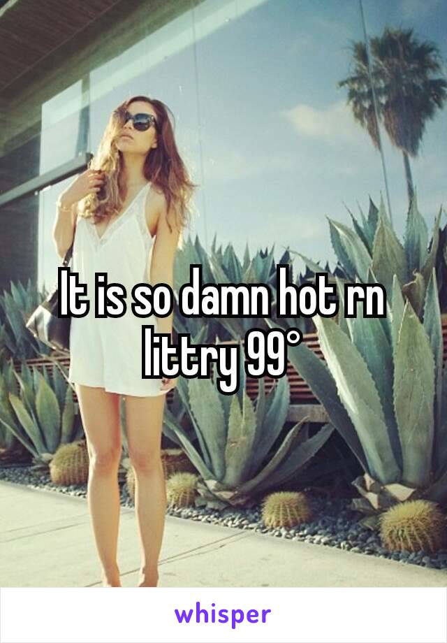 It is so damn hot rn littry 99°