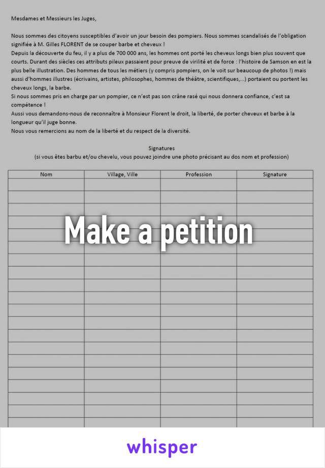 Make a petition 