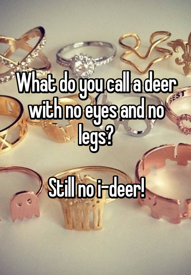 what-do-you-call-a-deer-with-no-eyes-and-no-legs-still-no-i-deer