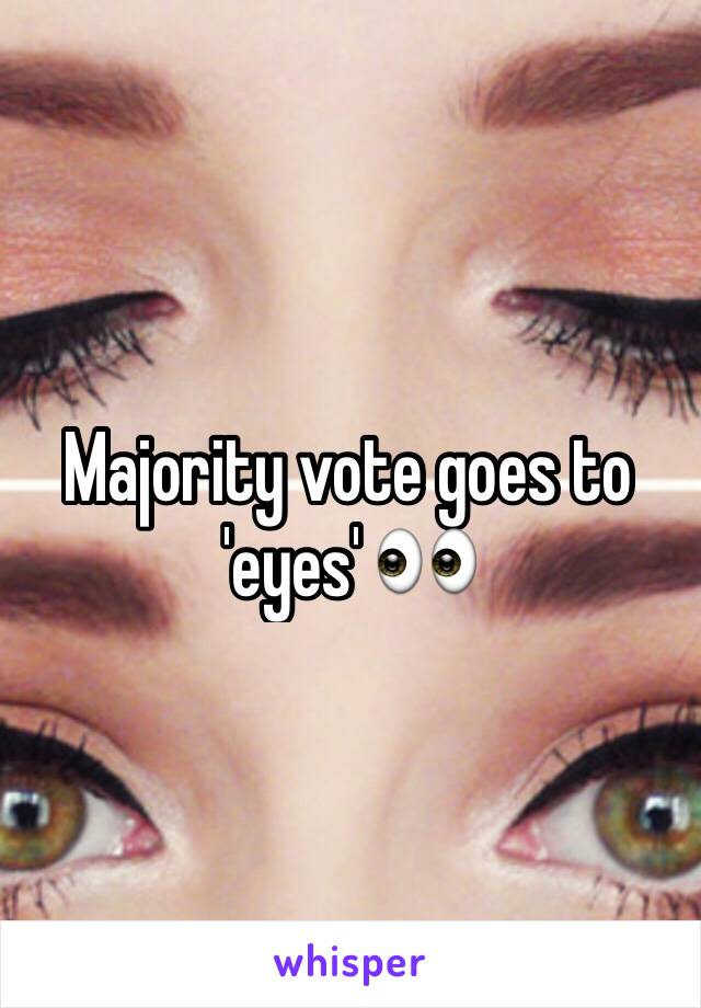 Majority vote goes to 'eyes' 👀