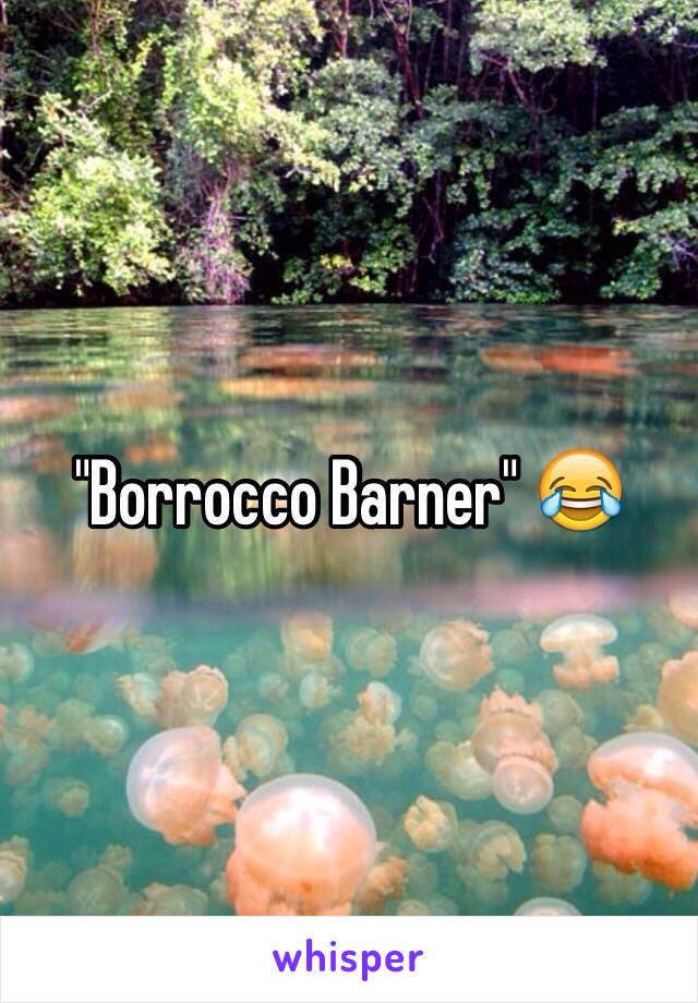 "Borrocco Barner" 😂
