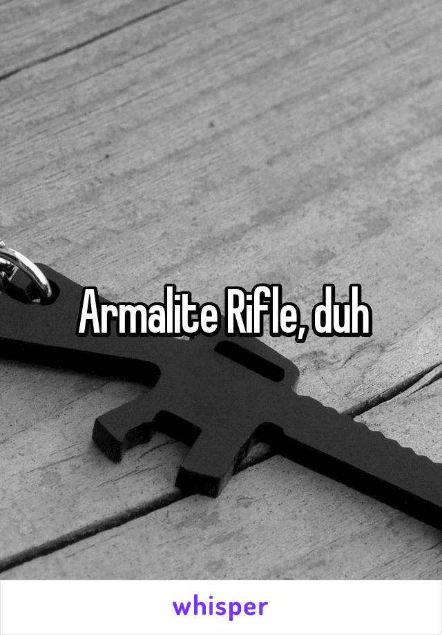 Armalite Rifle, duh