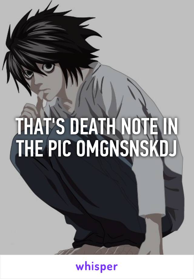 THAT'S DEATH NOTE IN THE PIC OMGNSNSKDJ