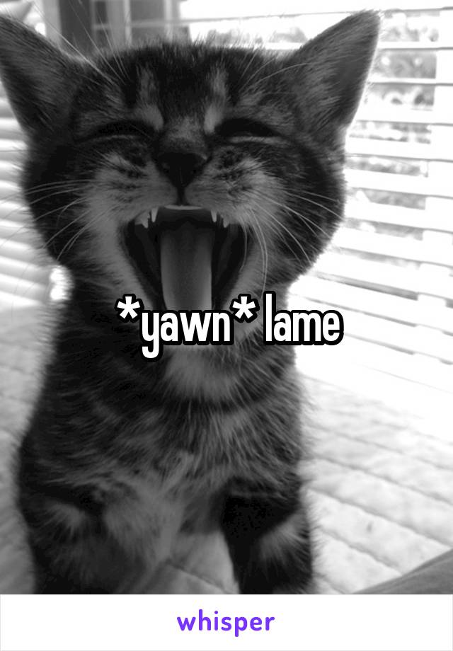 *yawn* lame