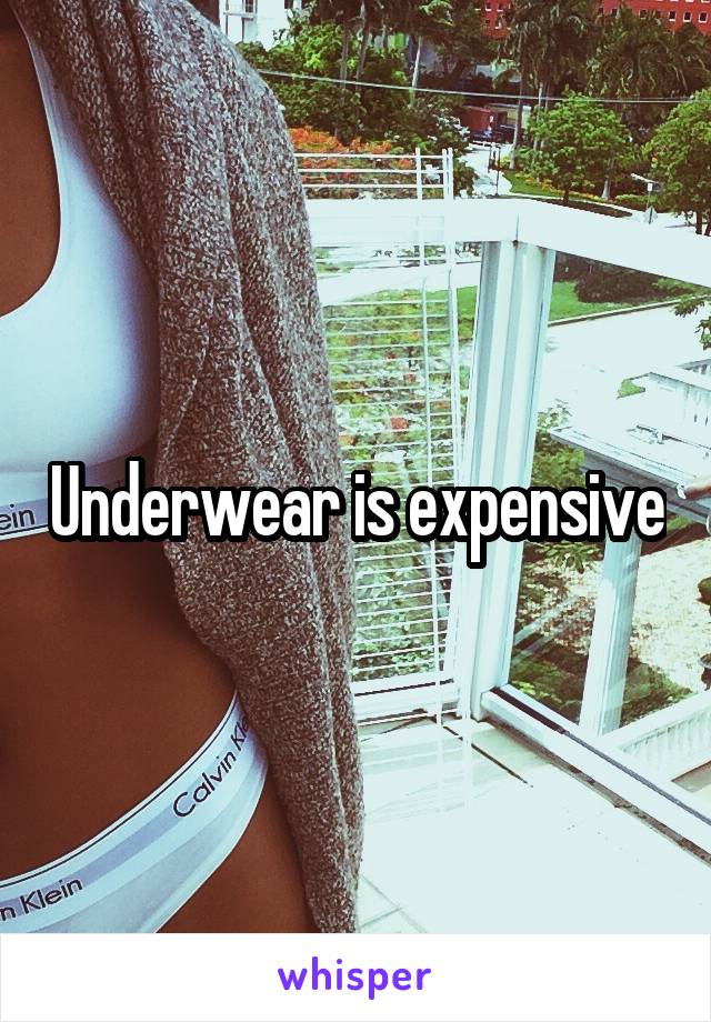 Underwear is expensive