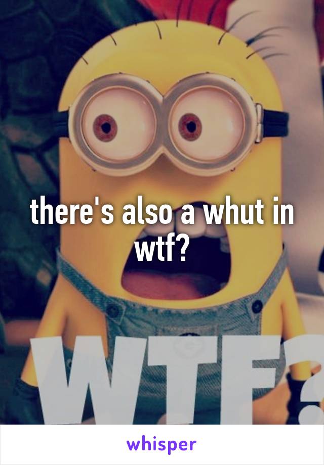 there's also a whut in wtf?