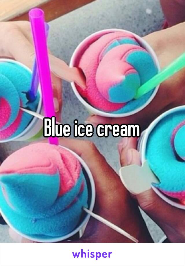 Blue ice cream