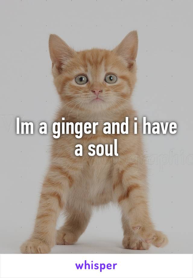 Im a ginger and i have a soul