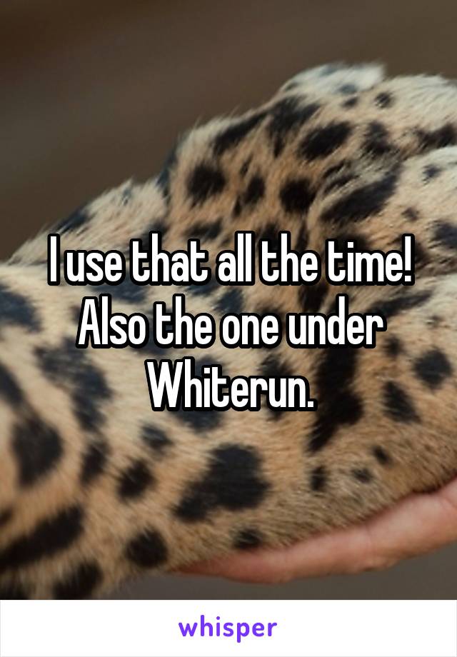 I use that all the time! Also the one under Whiterun.