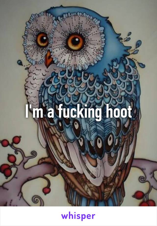 I'm a fucking hoot