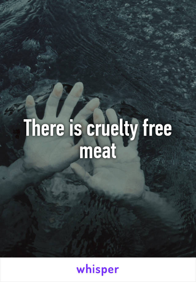 There is cruelty free meat