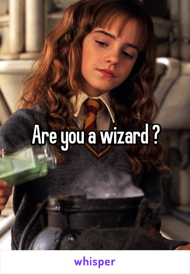 Are you a wizard ?