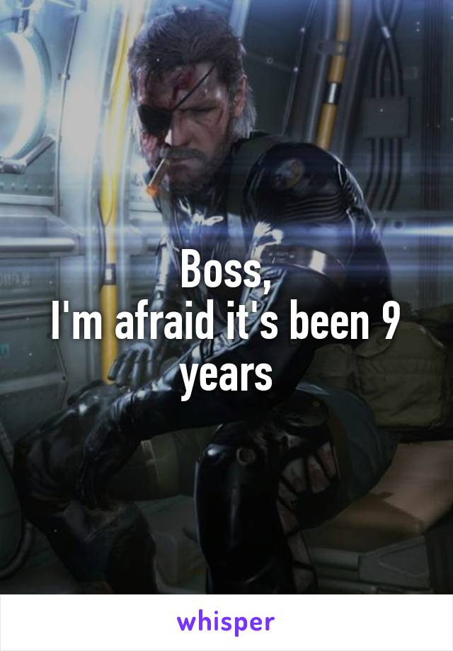 Boss,
I'm afraid it's been 9 years