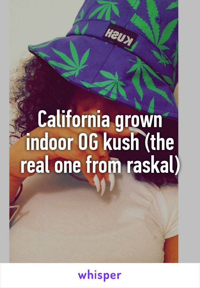 California grown indoor OG kush (the real one from raskal)