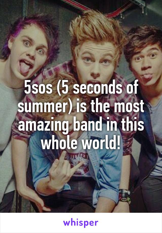5sos (5 seconds of summer) is the most amazing band in this whole world!