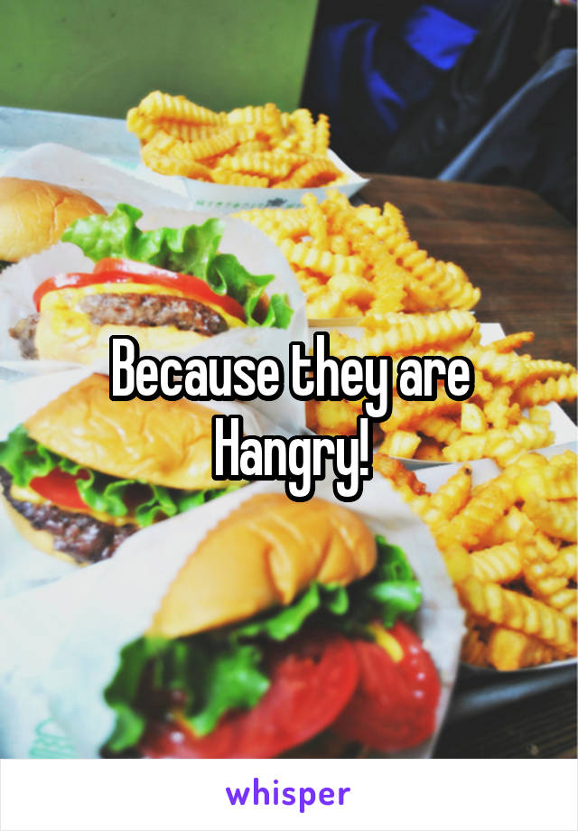 Because they are Hangry!