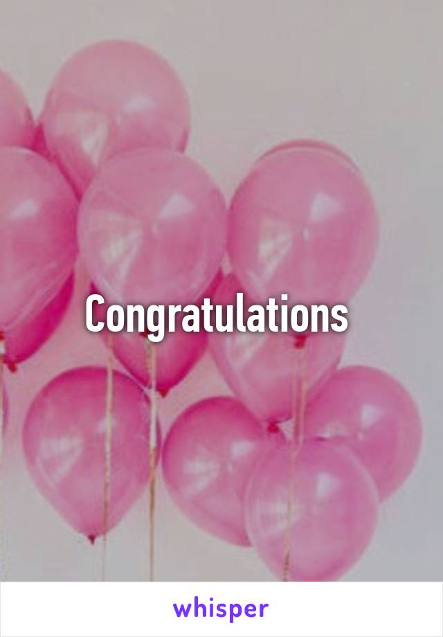 Congratulations 