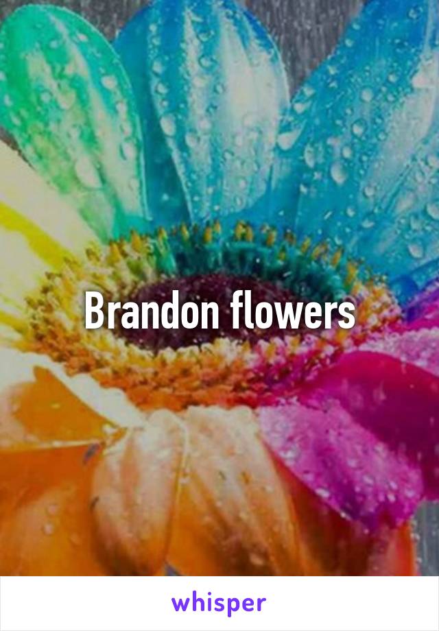 Brandon flowers