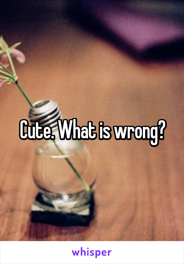 Cute. What is wrong?