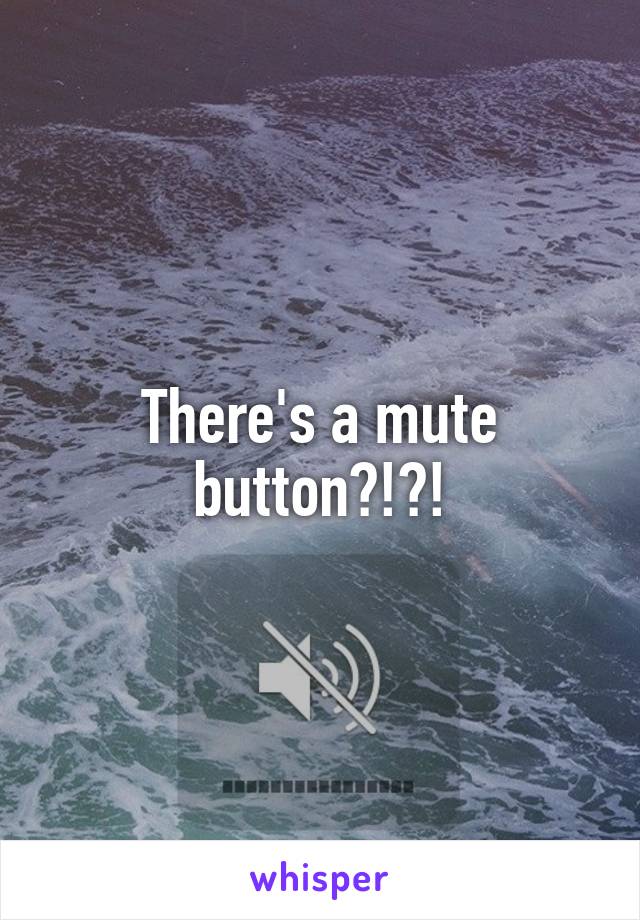 There's a mute button?!?!