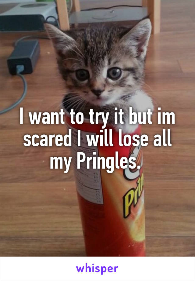 I want to try it but im scared I will lose all my Pringles. 