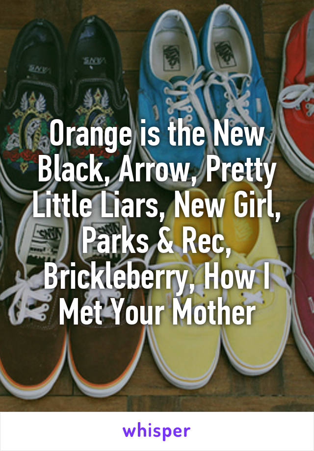 Orange is the New Black, Arrow, Pretty Little Liars, New Girl, Parks & Rec, Brickleberry, How I Met Your Mother