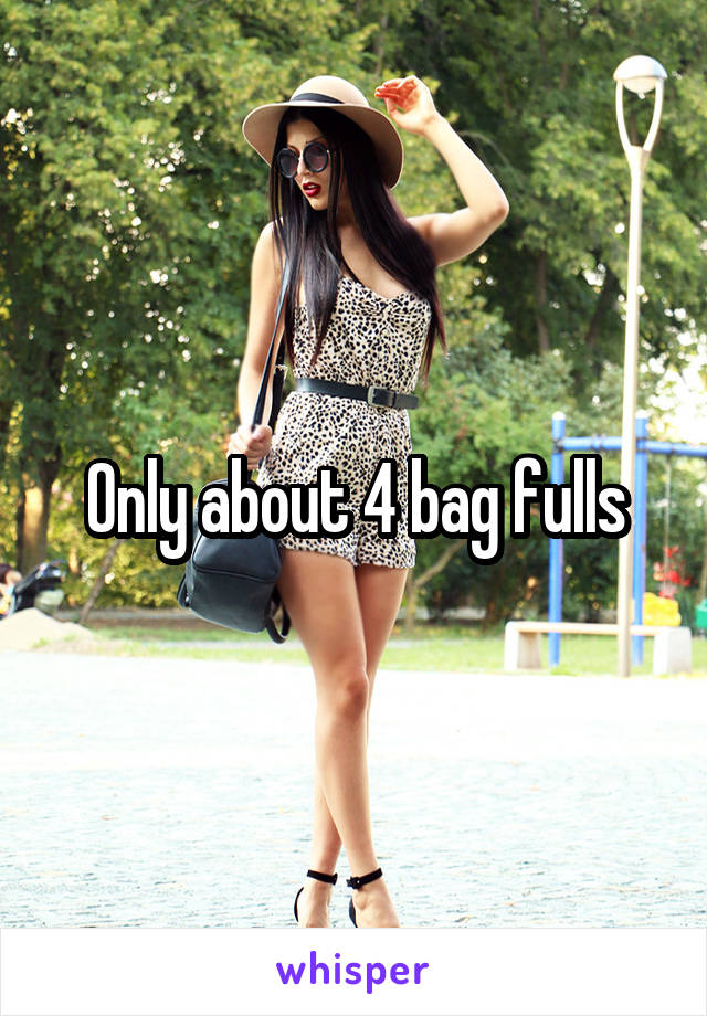 Only about 4 bag fulls