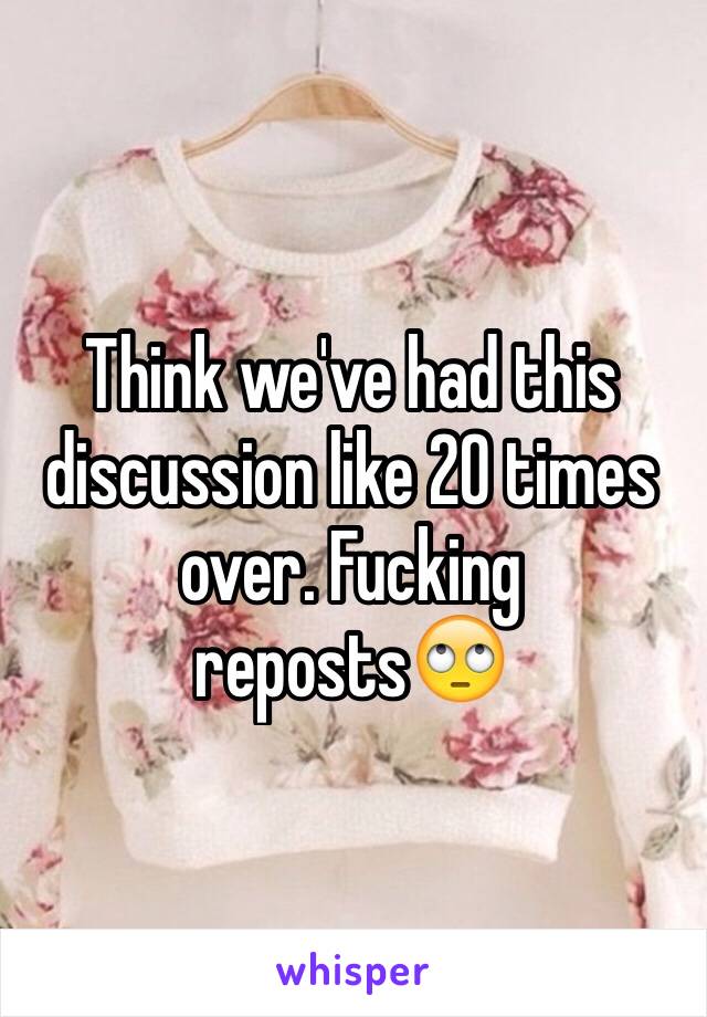 Think we've had this discussion like 20 times over. Fucking reposts🙄