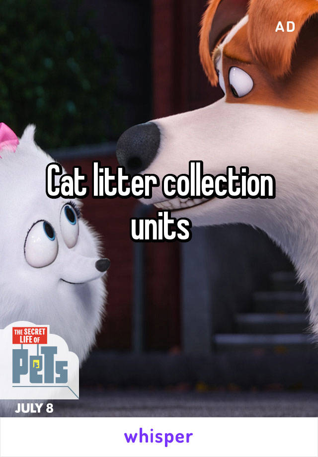 Cat litter collection units
