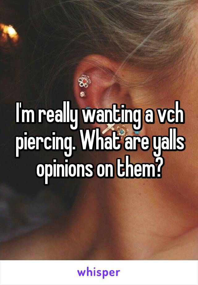 I'm really wanting a vch piercing. What are yalls opinions on them?