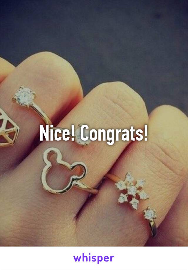Nice! Congrats!