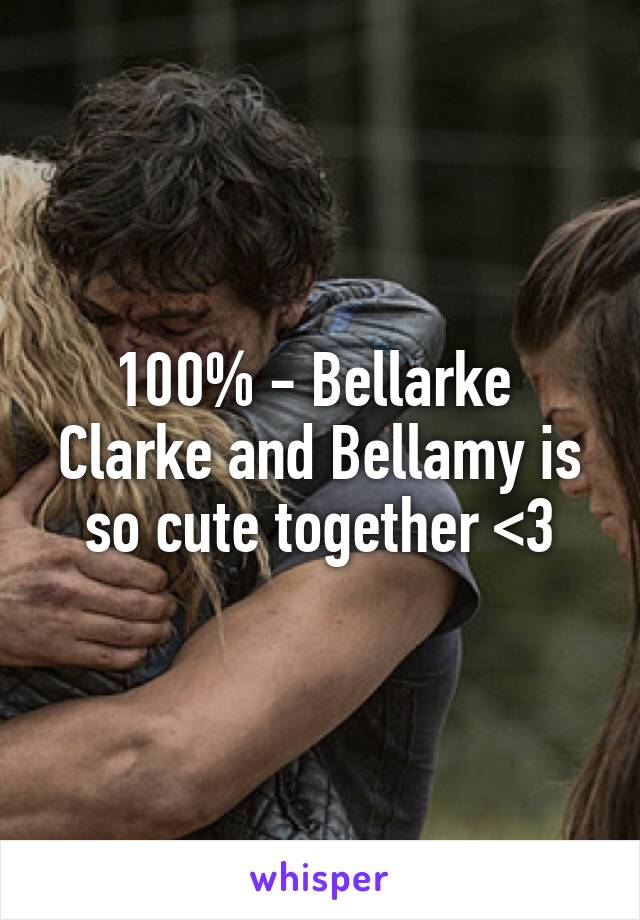 100% - Bellarke 
Clarke and Bellamy is so cute together <3