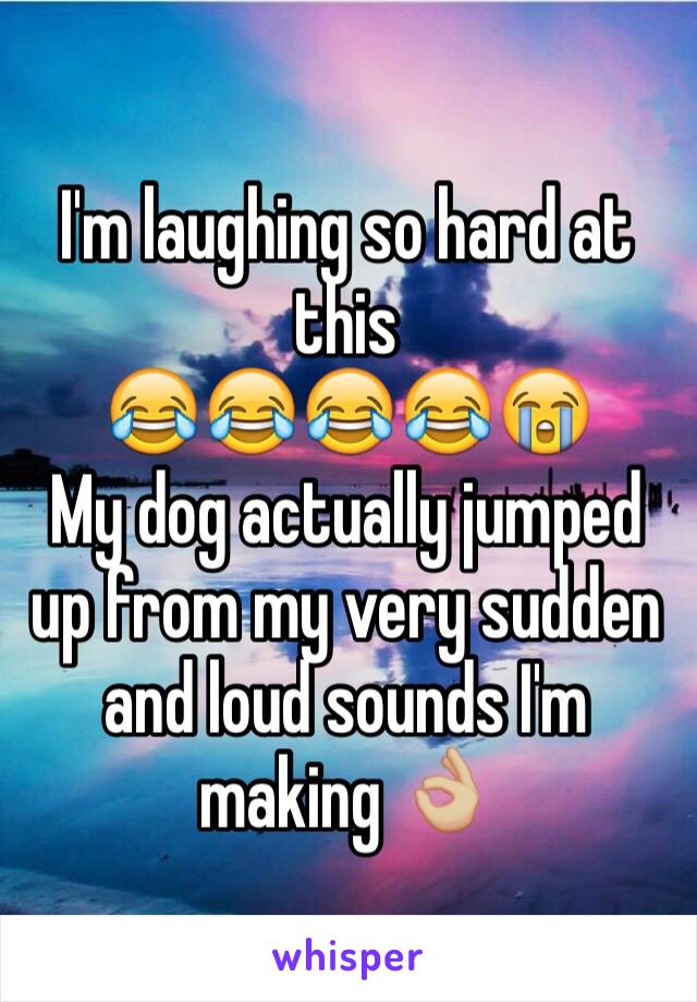 I'm laughing so hard at this 
😂😂😂😂😭
My dog actually jumped up from my very sudden and loud sounds I'm making 👌🏼