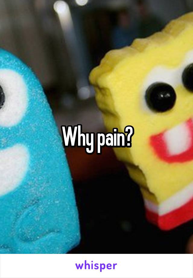 Why pain?