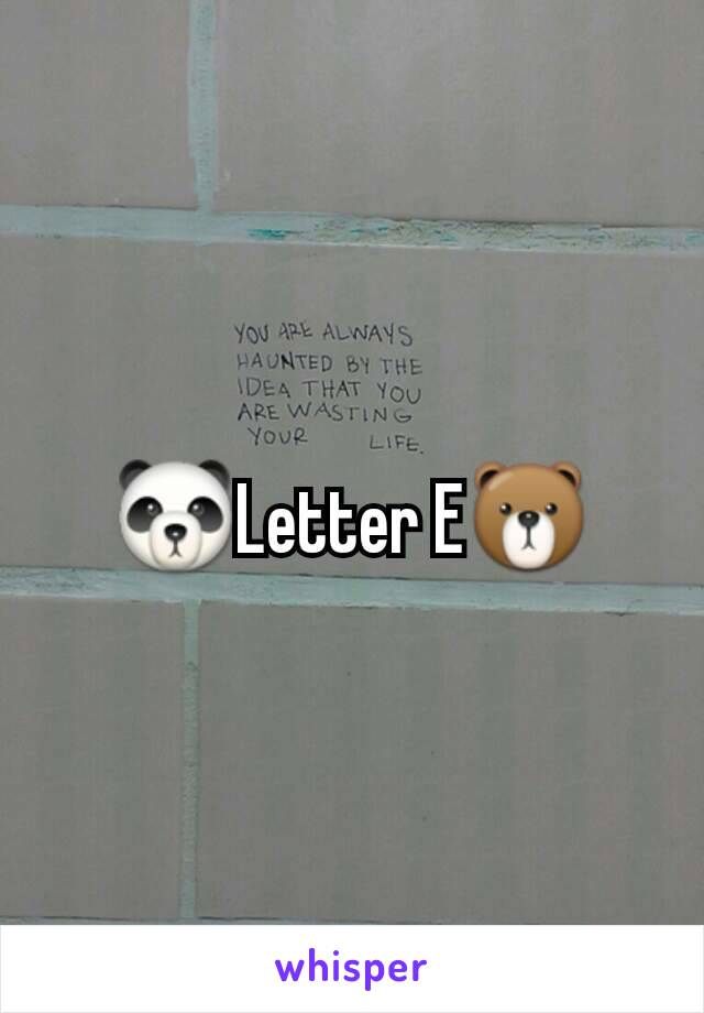 🐼Letter E🐻